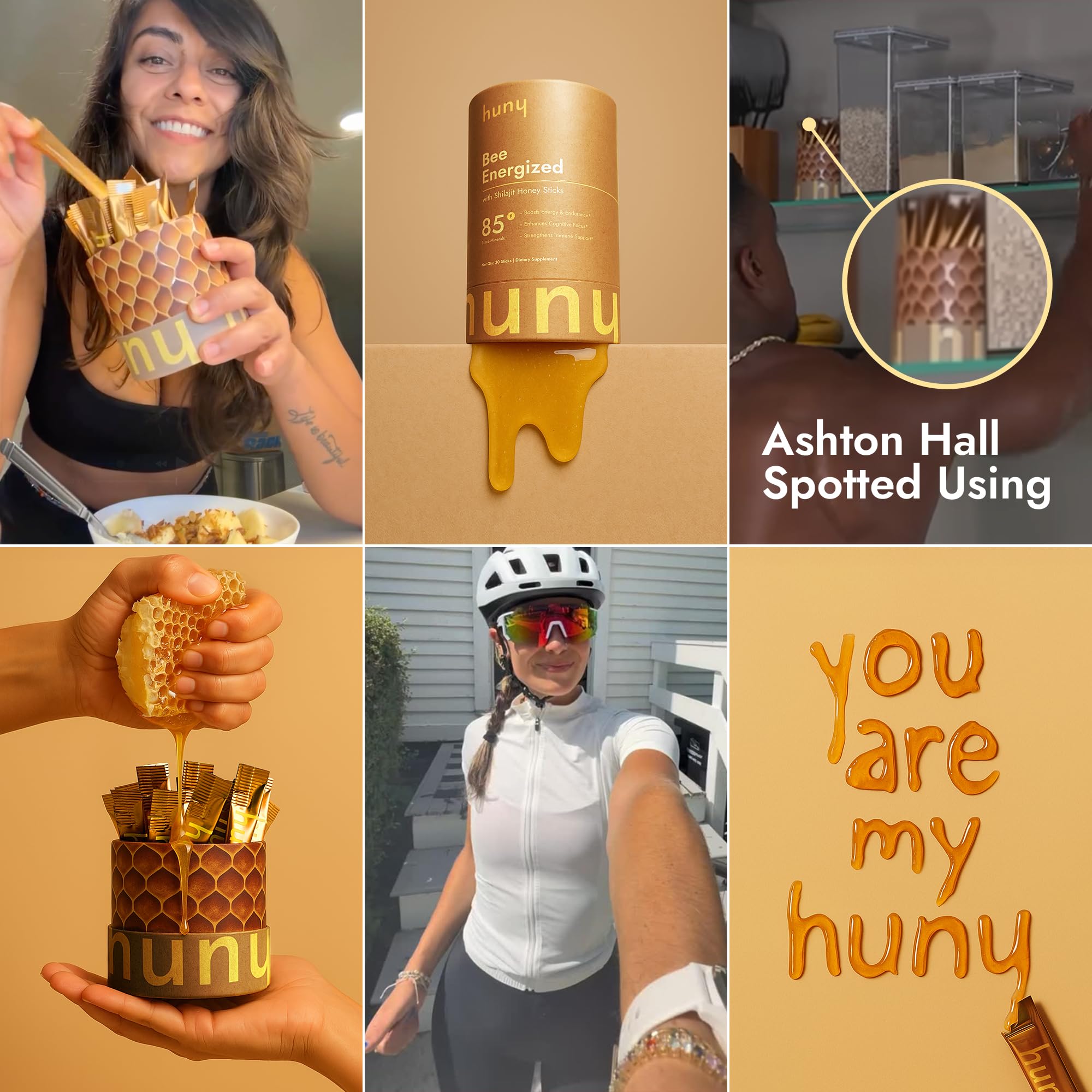 HUNY Bee Energized honey stick stirred into coffee for energy.