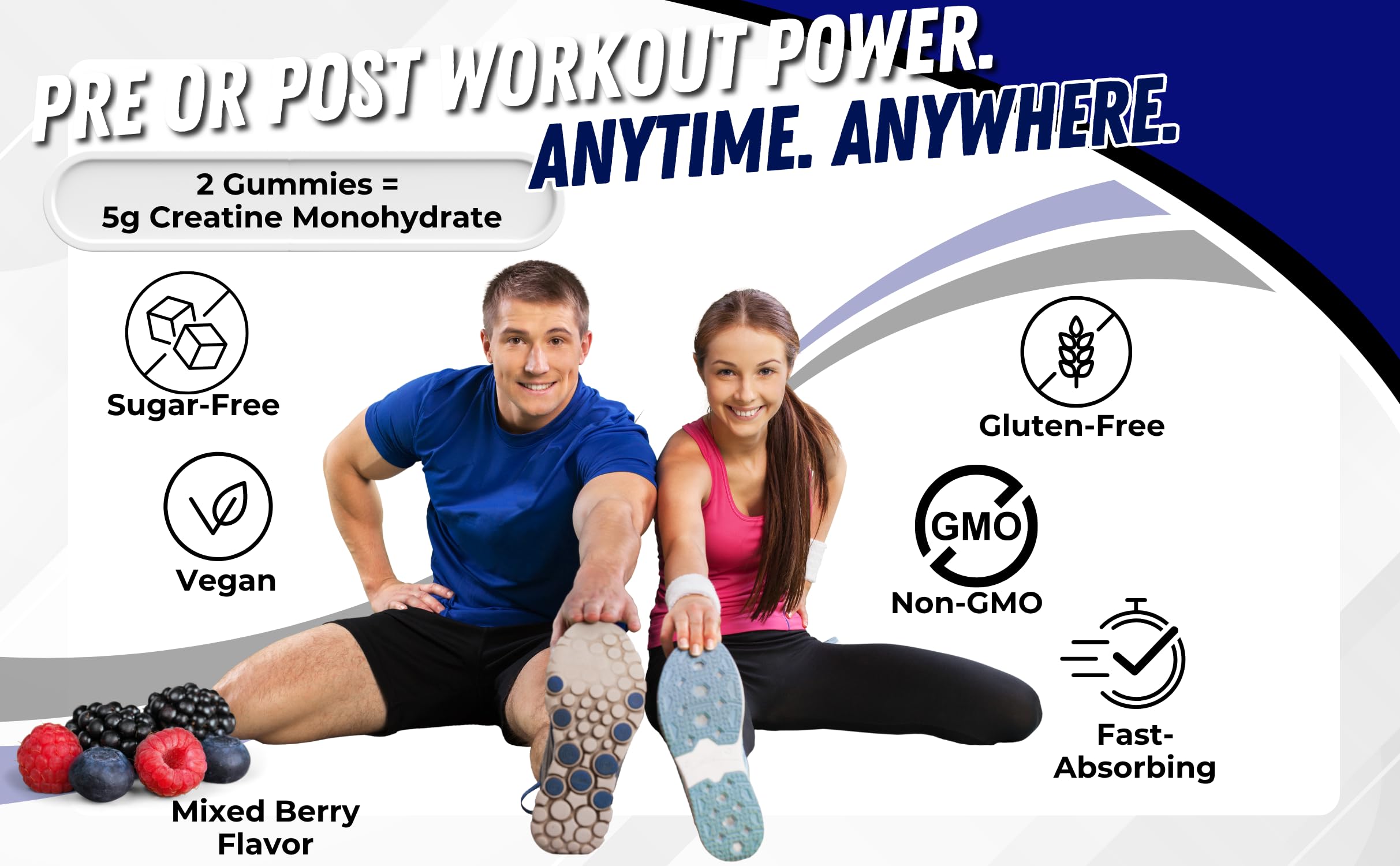Hurricane Force Creatine Gummies vegan sugarfree for fitness focused routines.