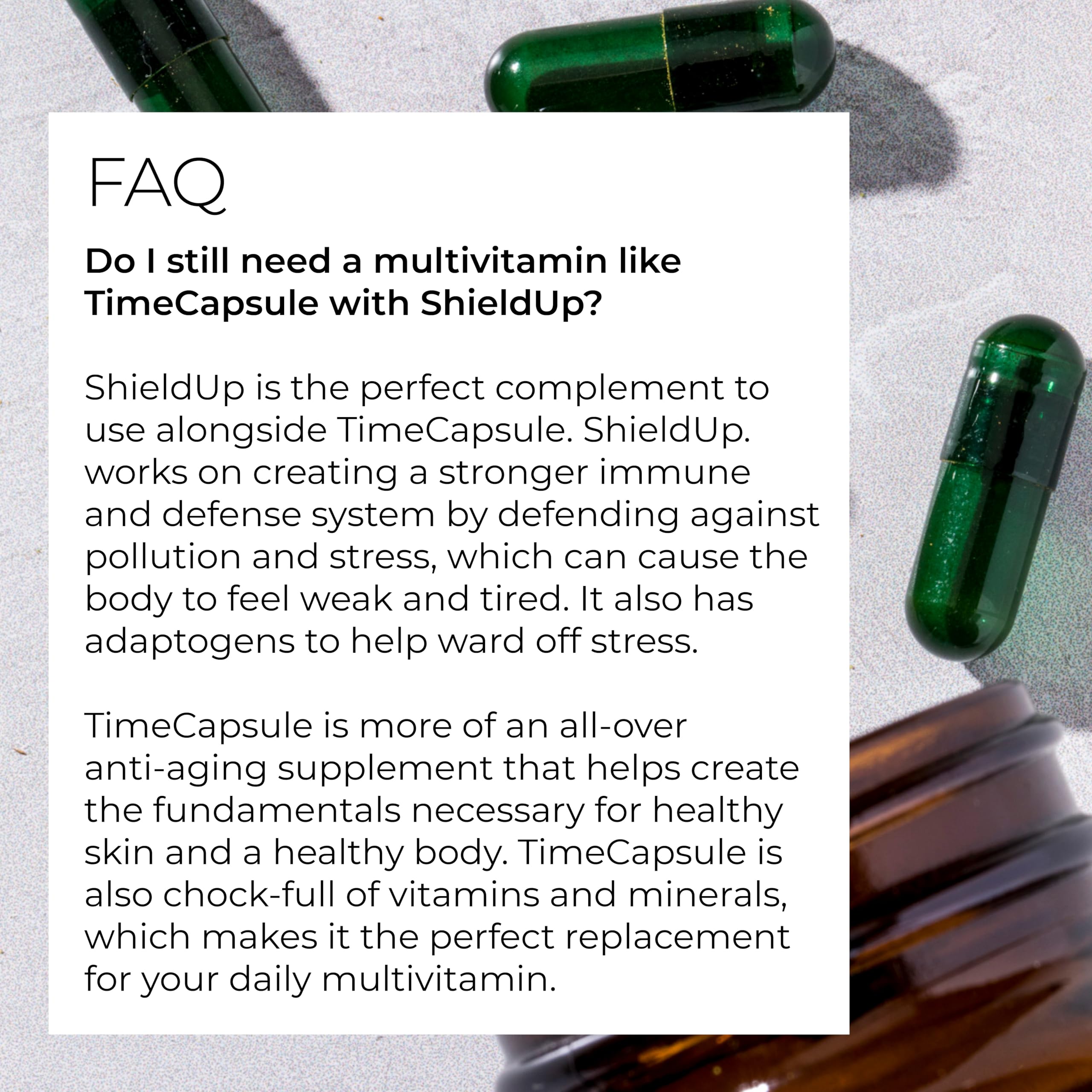 Hush & Hush ShieldUp maca root imagery suggesting natural energy support.
