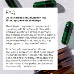 Hush & Hush ShieldUp maca root imagery suggesting natural energy support.