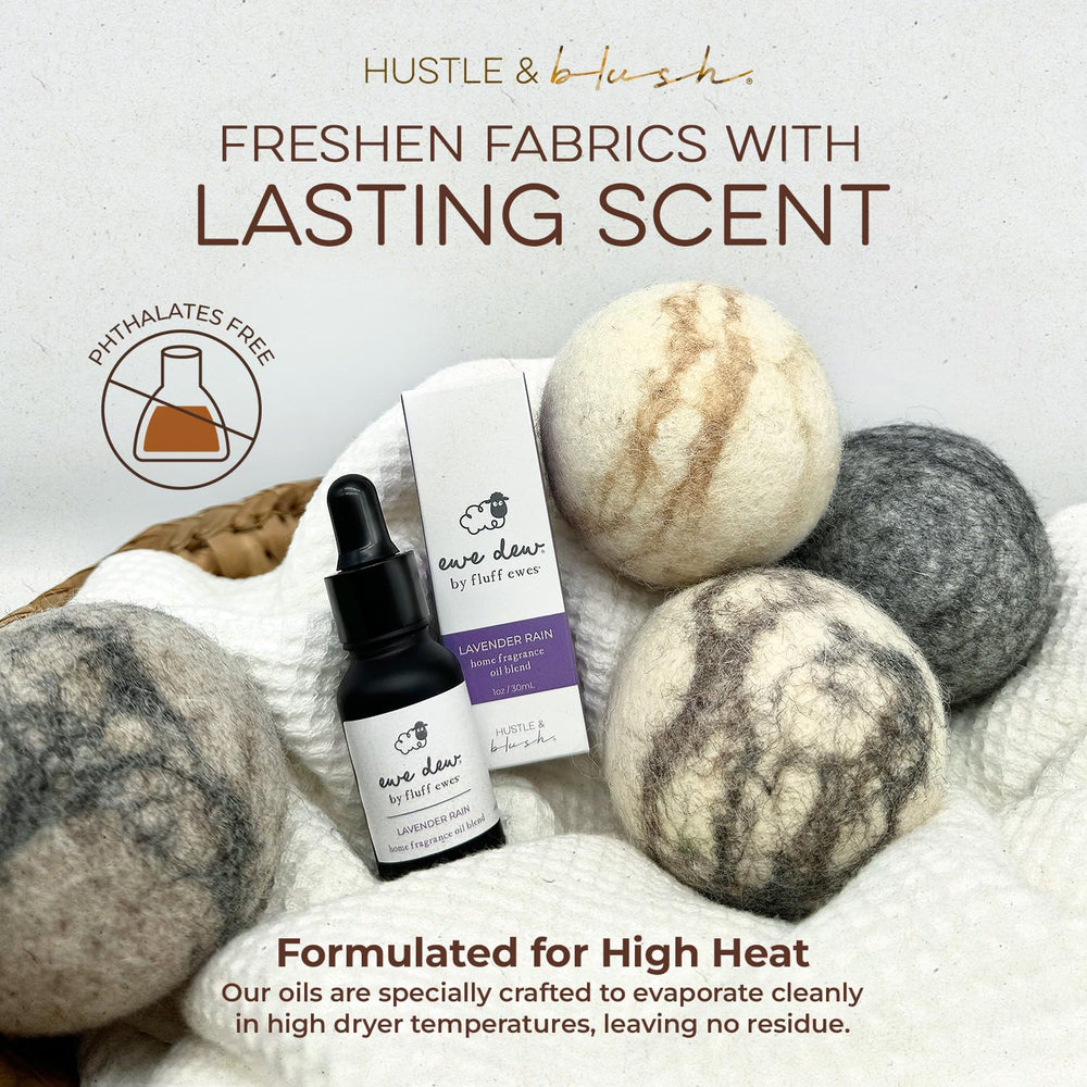 Hustle & Blush Lavender Rain candle-friendly oil for DIY projects.