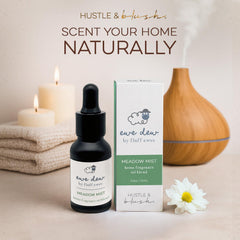 Hustle & Blush Meadow Mist laundry fragrance oil keeps fabrics pleasantly scented.