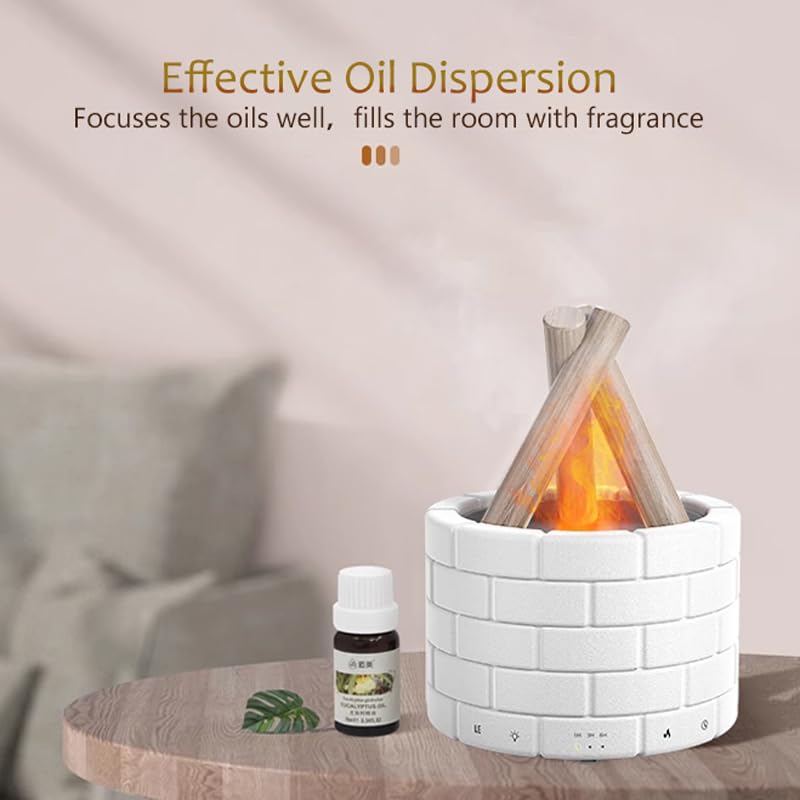 HUTIP bonfire diffuser is USB-powered for desk or nightstand use