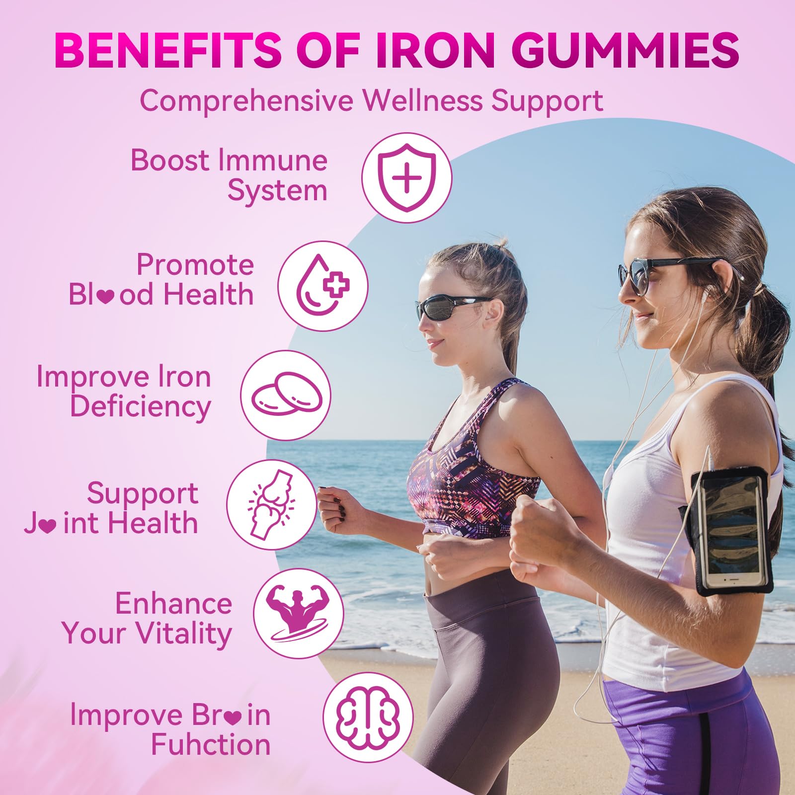HUUAYAO easy-to-digest iron gummies ideal for daily use