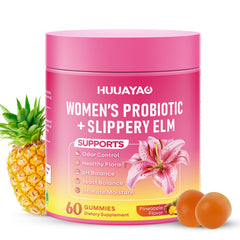 HUUAYAO Her Juicy Probiotics Gummies bottle-pour visual for daily freshness.