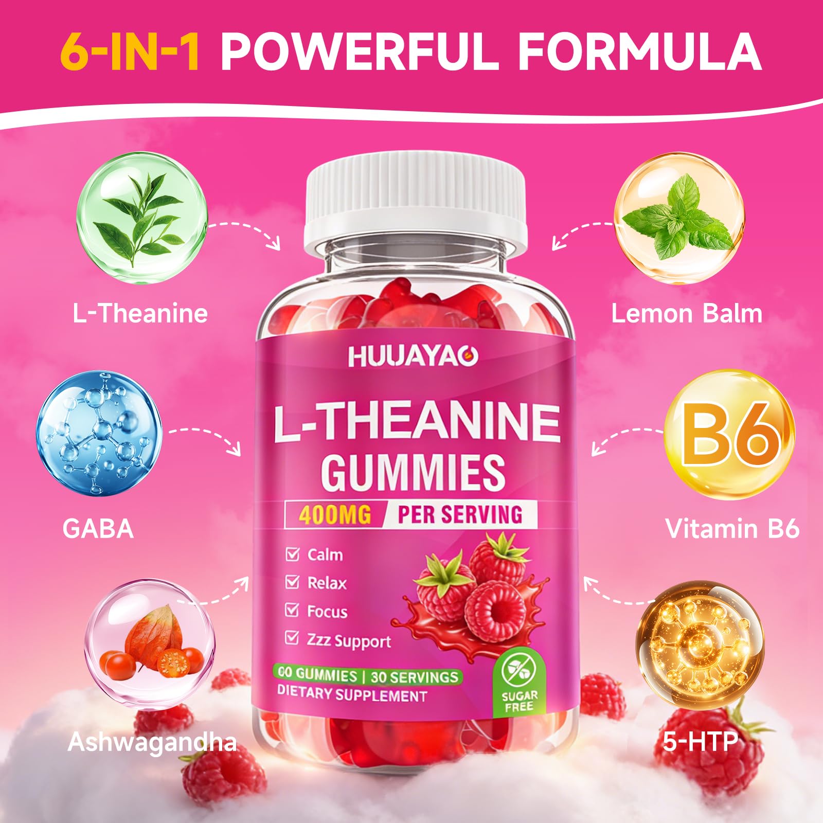 Evening routine with HUUAYAO L-Theanine Gummies for a calm wind-down.