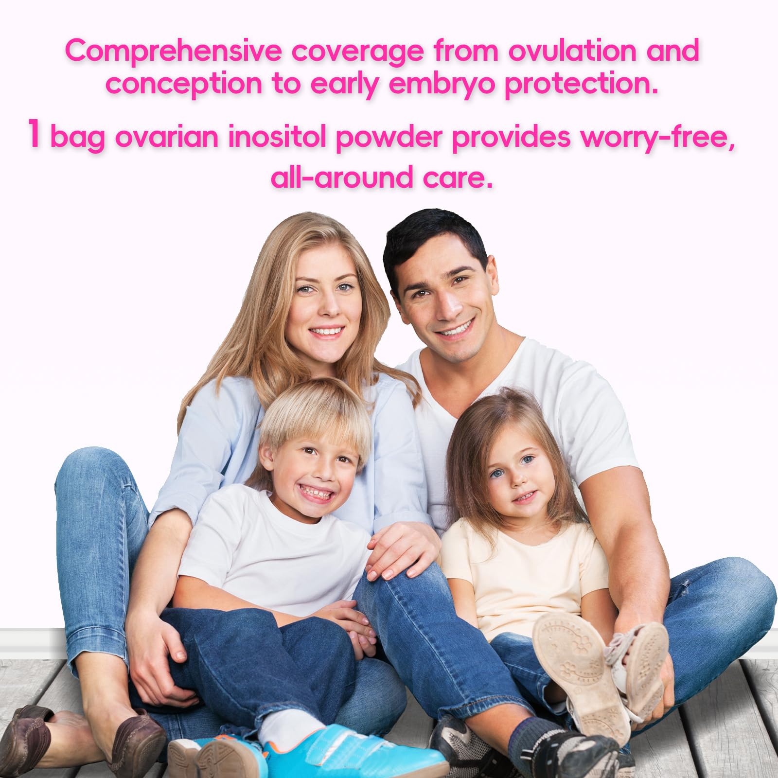 Bag shows 180 servings for long-term ovarian care and cycle support