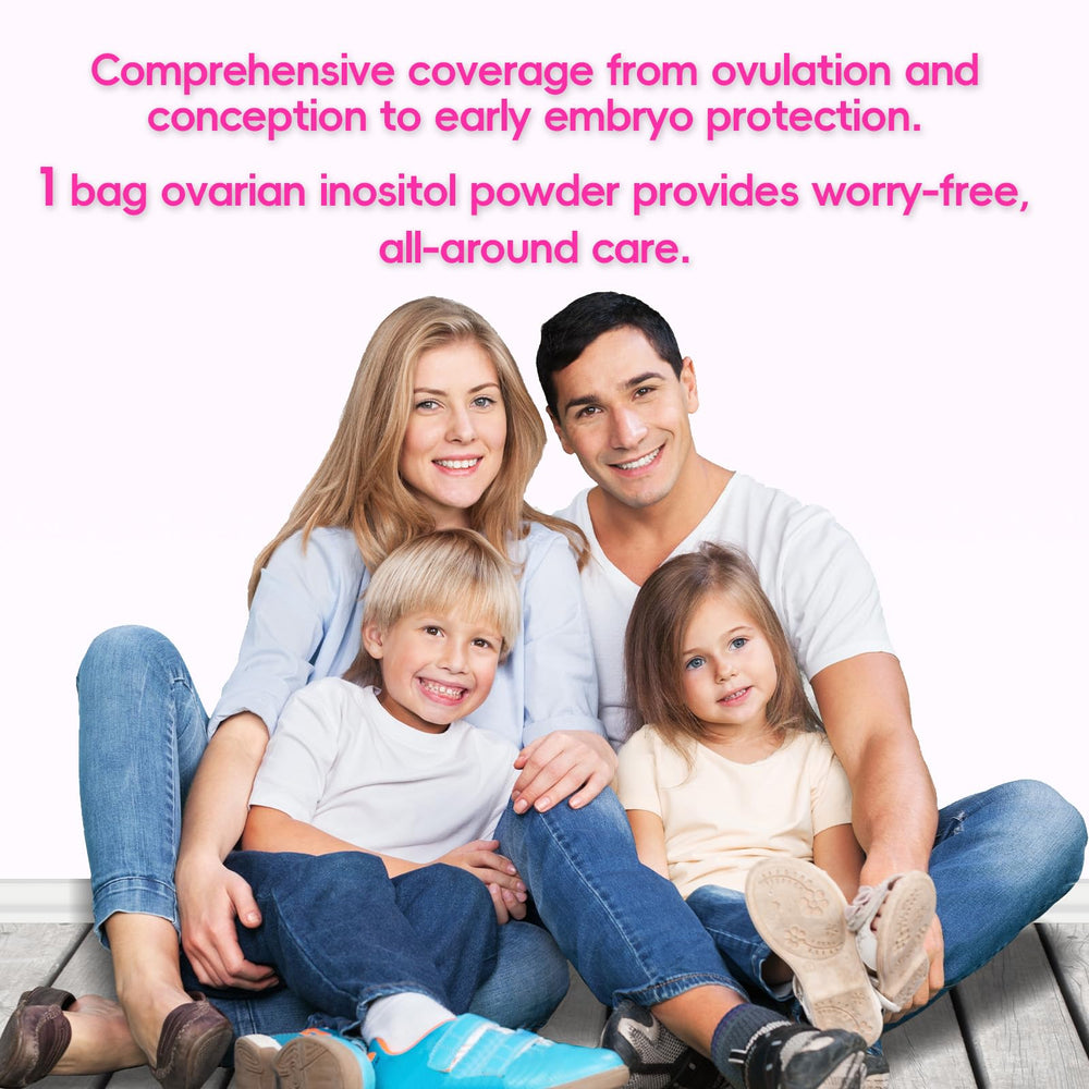 Bag shows 180 servings for long-term ovarian care and cycle support