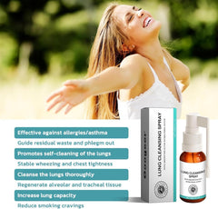 HXYDNBF Lung Cleansing Spray angled bottle shows travel-friendly packaging.