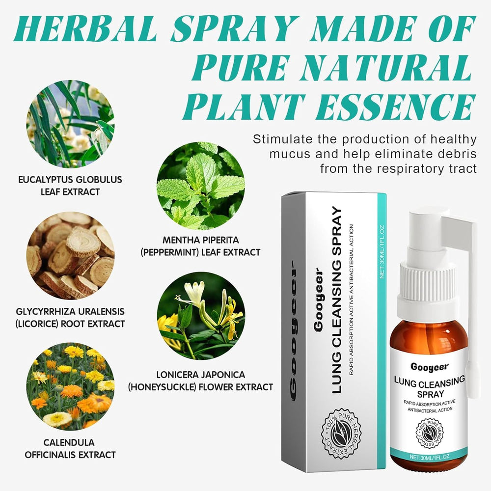HXYDNBF Lung Cleansing Spray mist application for on-the-go use.
