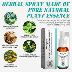 HXYDNBF Lung Cleansing Spray mist application for on-the-go use.