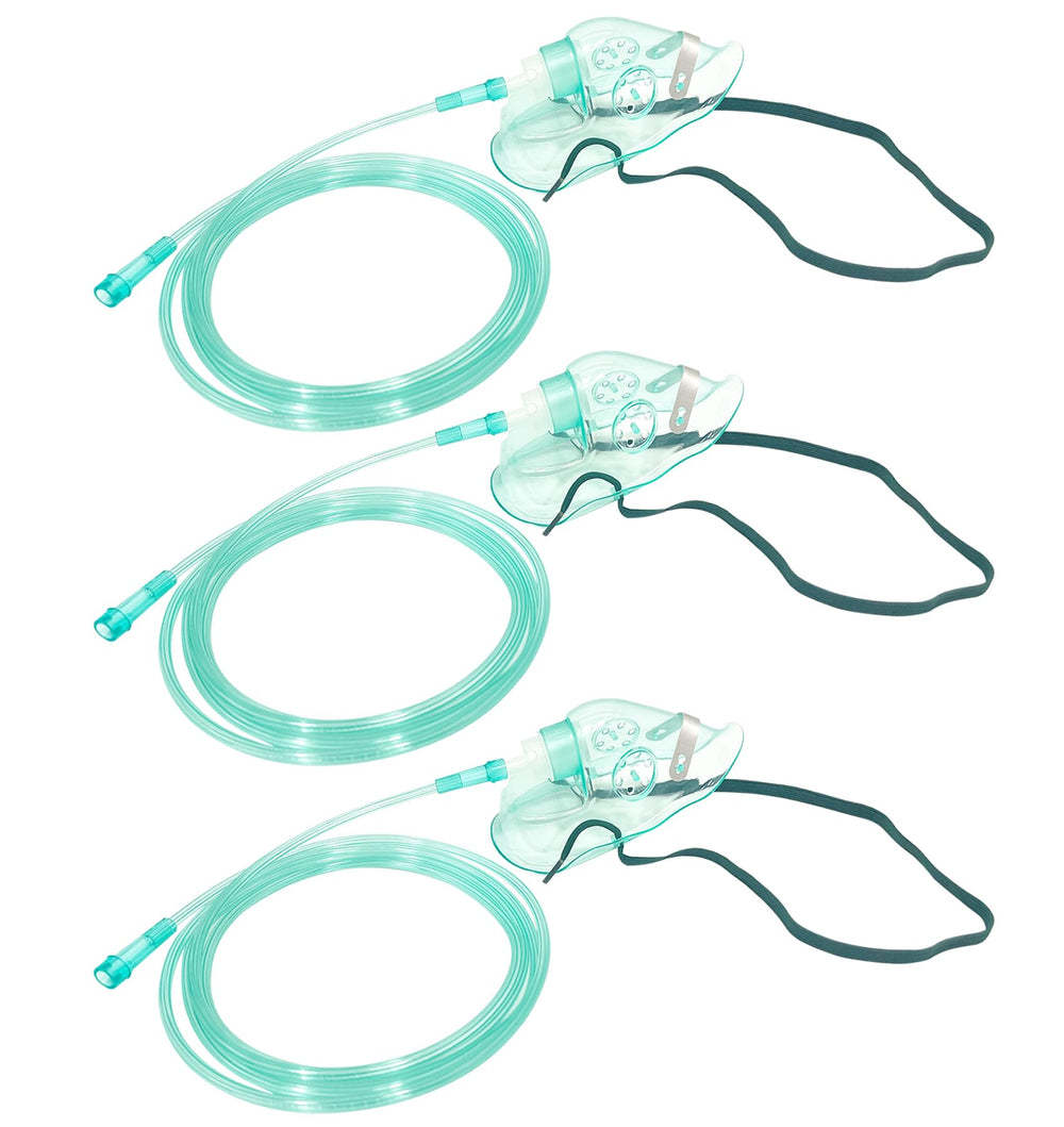 HXZSYT 3-pack pediatric oxygen masks in standard size for home use.