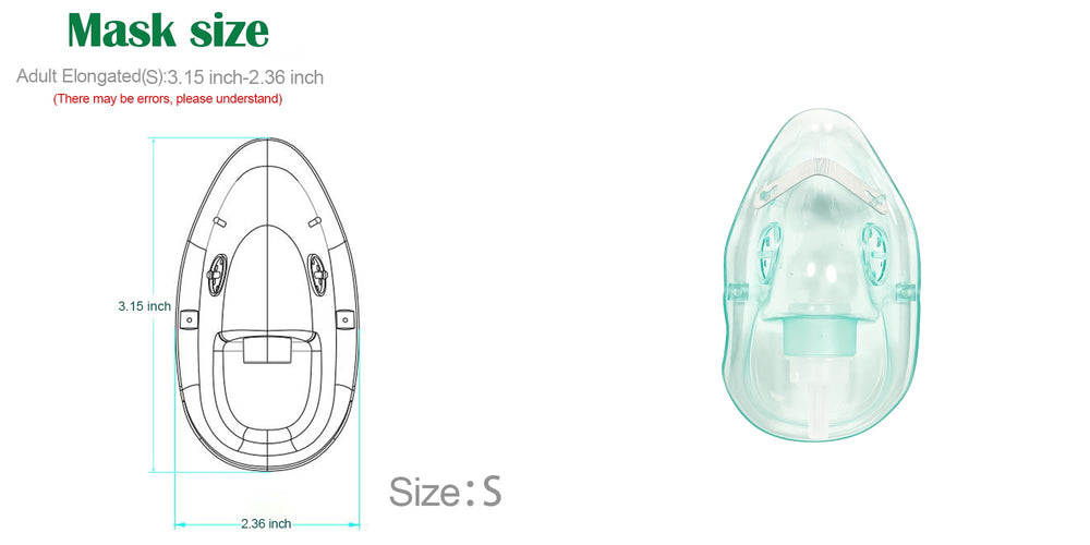 HXZSYT 6.6 ft tube attached to pediatric oxygen mask for flexible delivery.