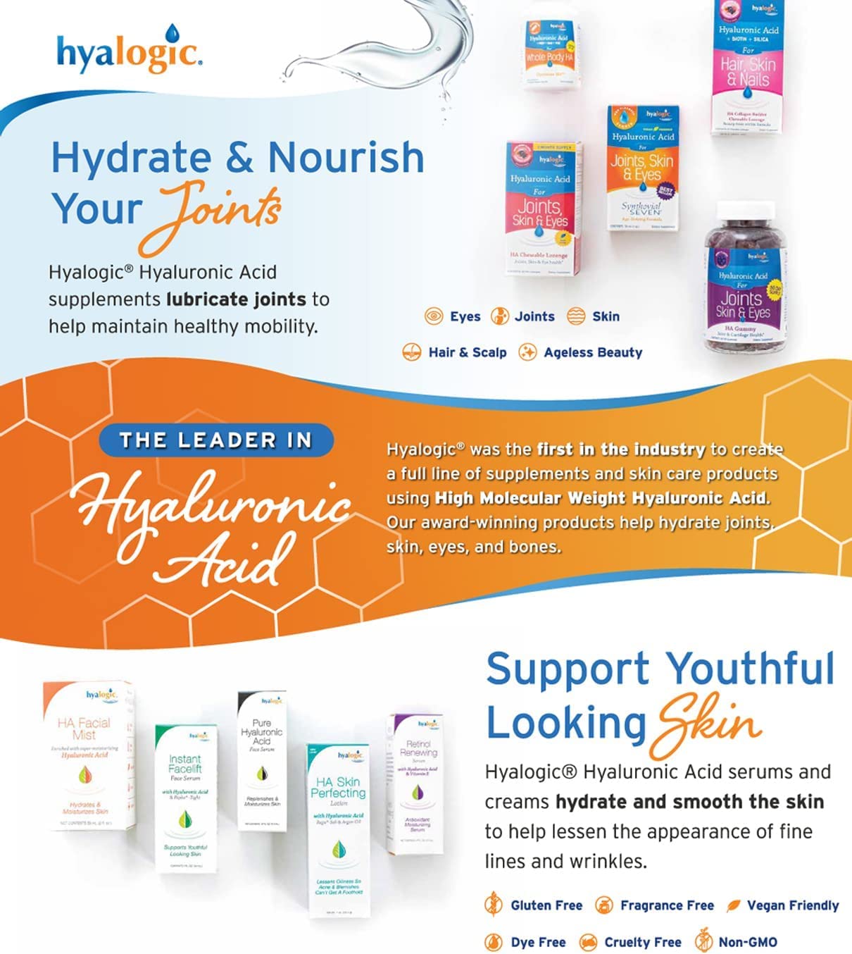 Bottle with berry gummies suggesting inner hydration for healthy skin.