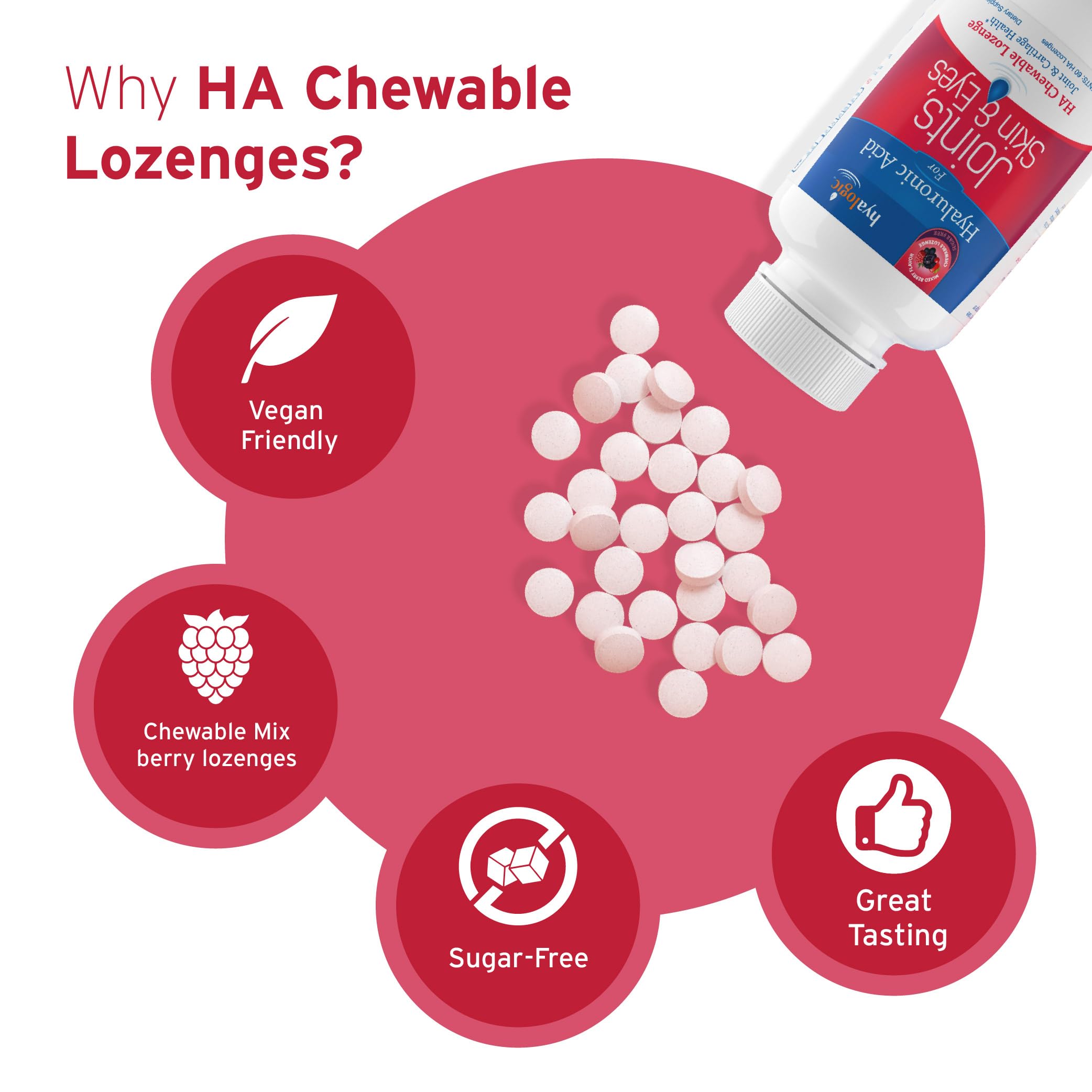 Hyalogic Sugar-free formula supports a mindful wellness routine without added sugars