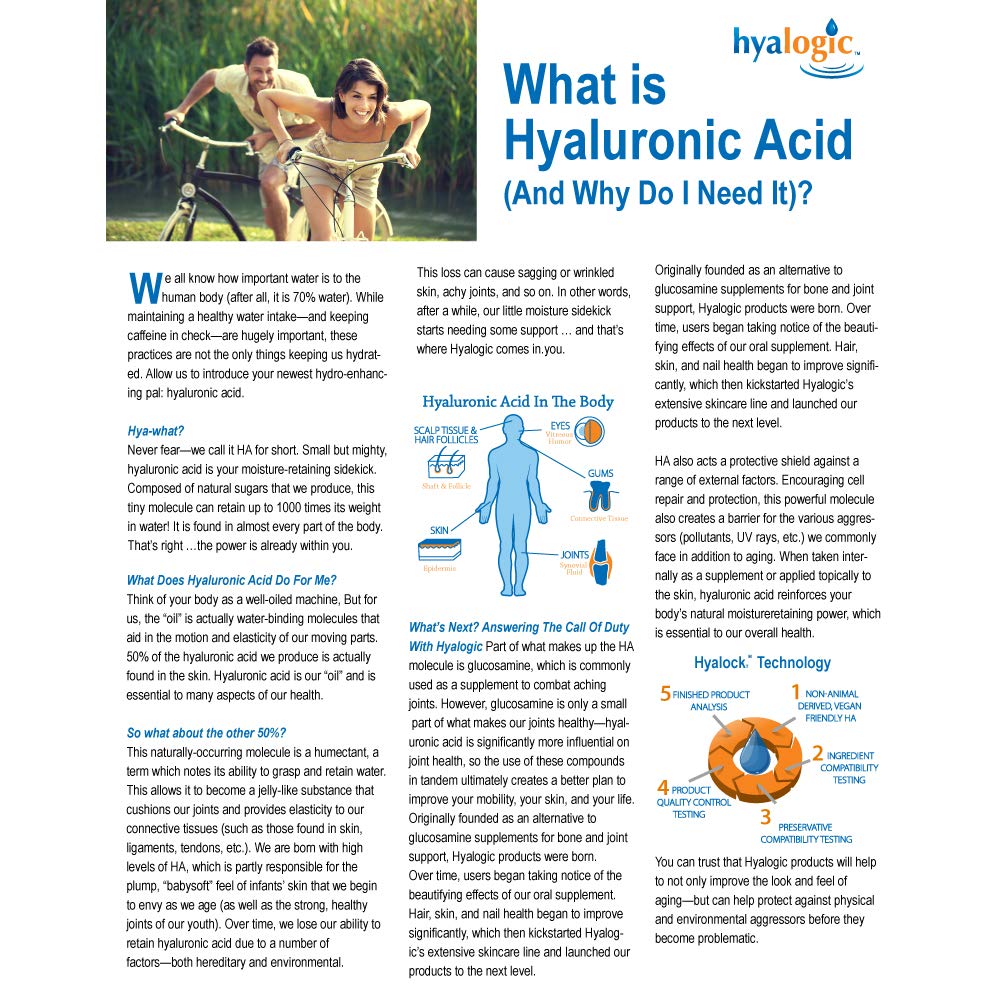 Gluten-free Hyalogic gummies label for gluten-free diets