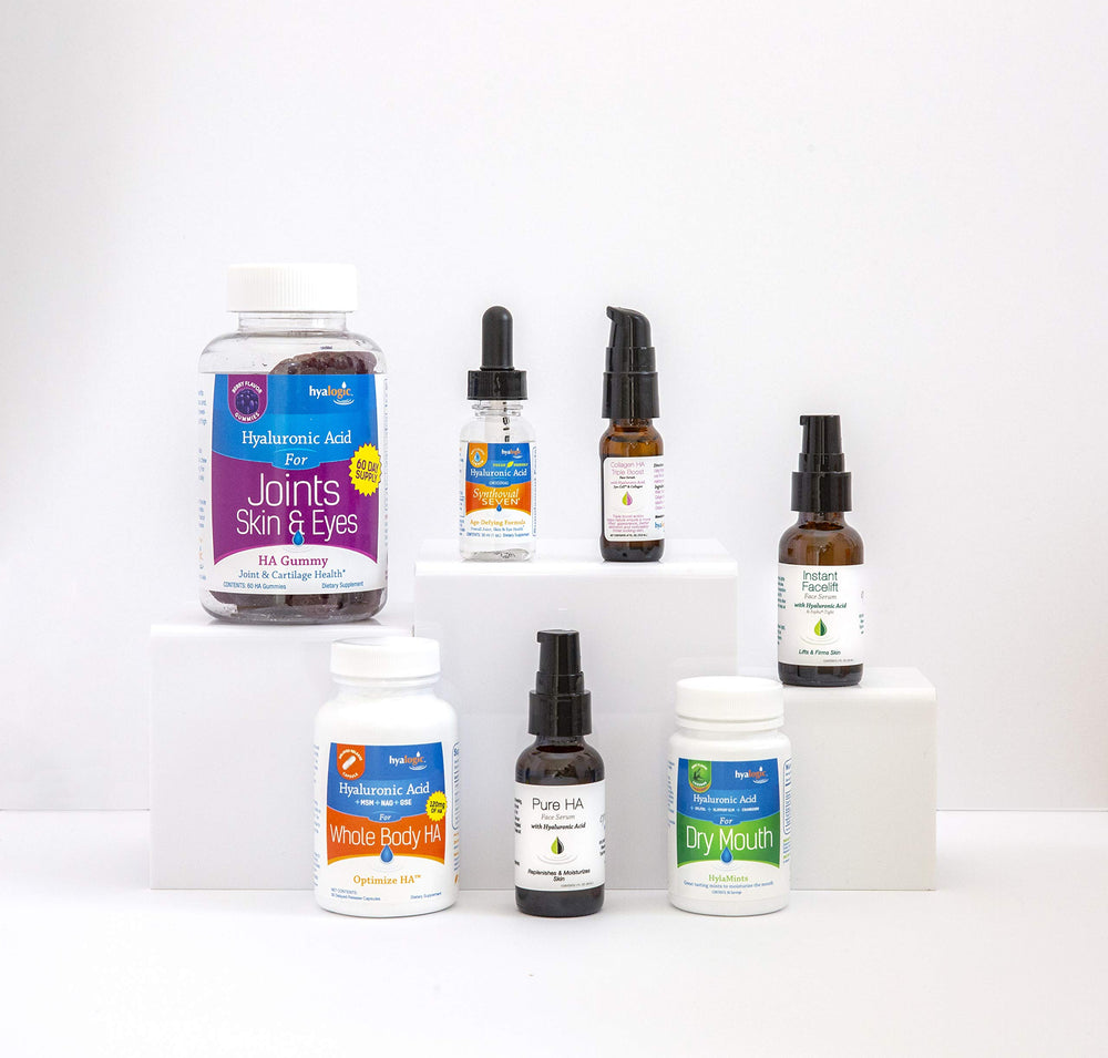 Skin glow imagery associated with Hyalogic HA Gummies
