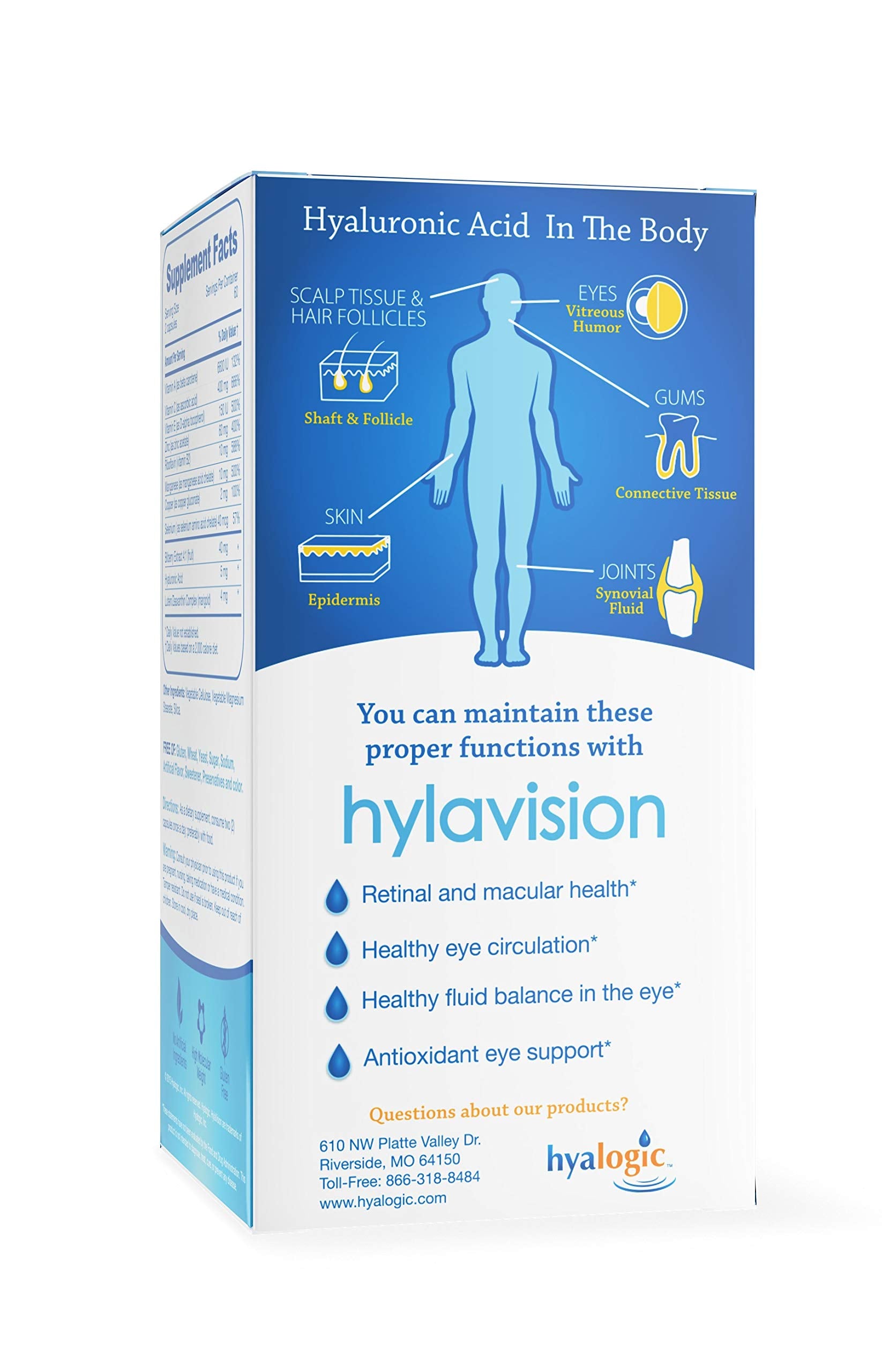Close-up of HylaVision capsules illustrating easy daily use.