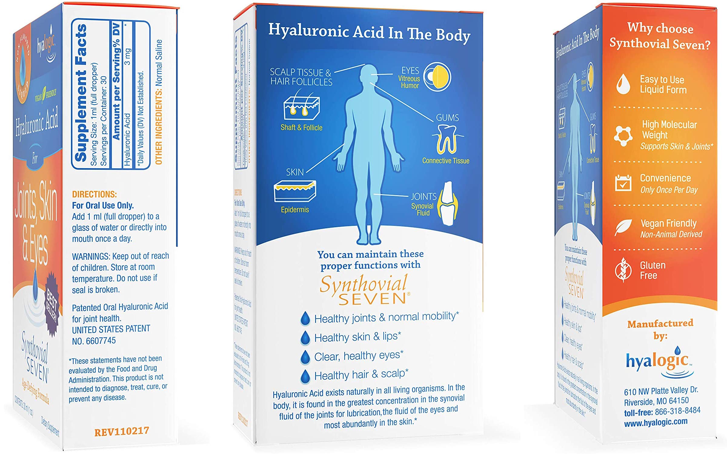 This Hyalogic Synthovial Seven bottle is shown for daily use.