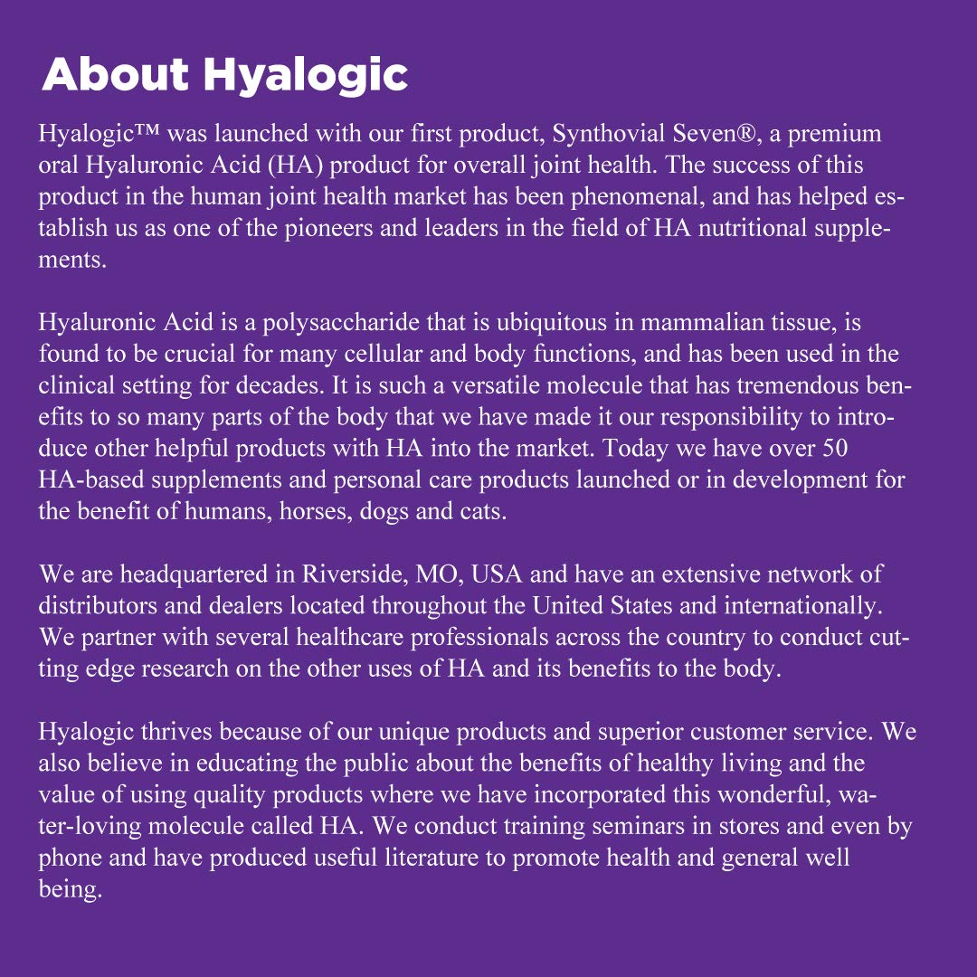 Hyalogic Synthovial Seven daily-use pack ready for everyday routines.