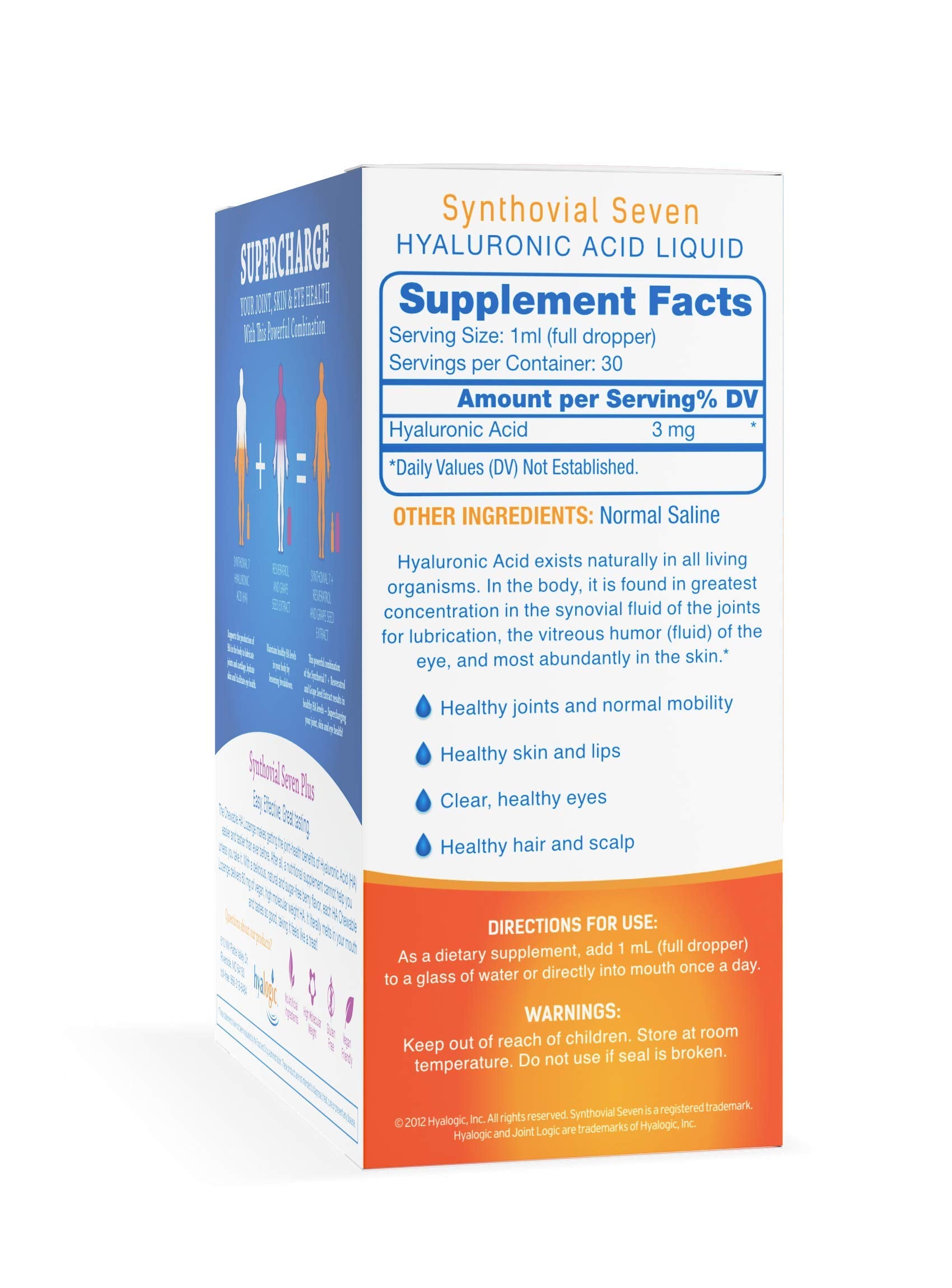 Hyalogic Synthovial Seven resveratrol capsule closeup highlighting antioxidant support.