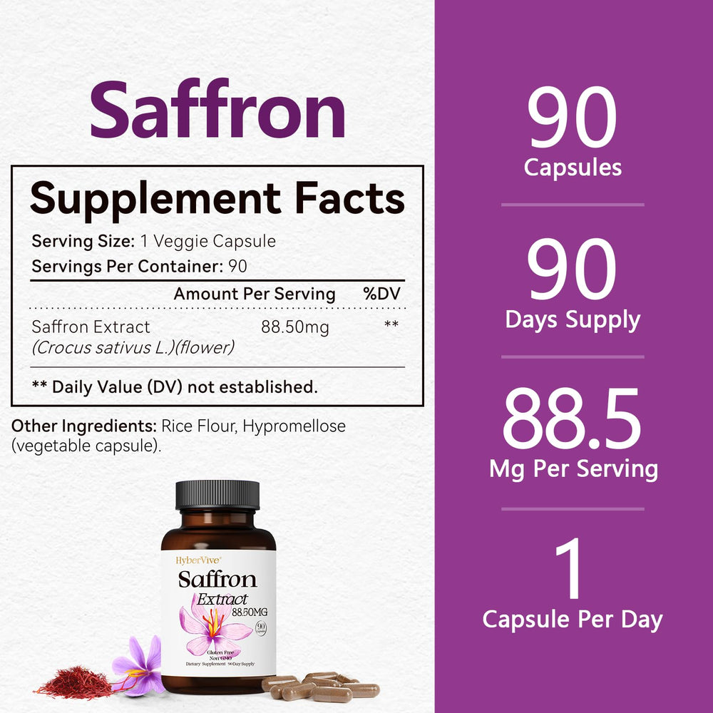 HyberVive saffron capsules for daily mood and energy support in use.