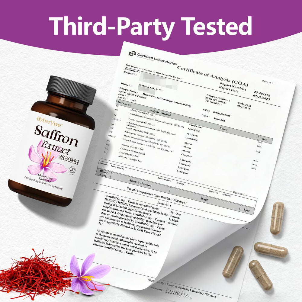 HyberVive saffron image suggests eye health benefits with antioxidant saffron.