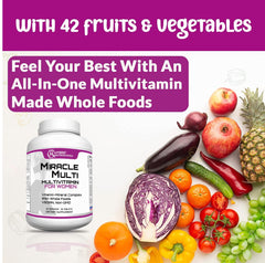 MiracleMulti digestive enzymes with vitamins to aid nutrient absorption during meals
