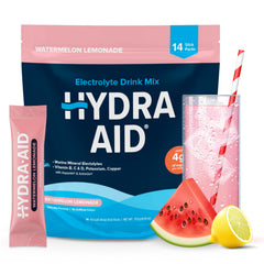 HYDRA AID Lemonade Watermelon stick pack for refreshing hydration on the go