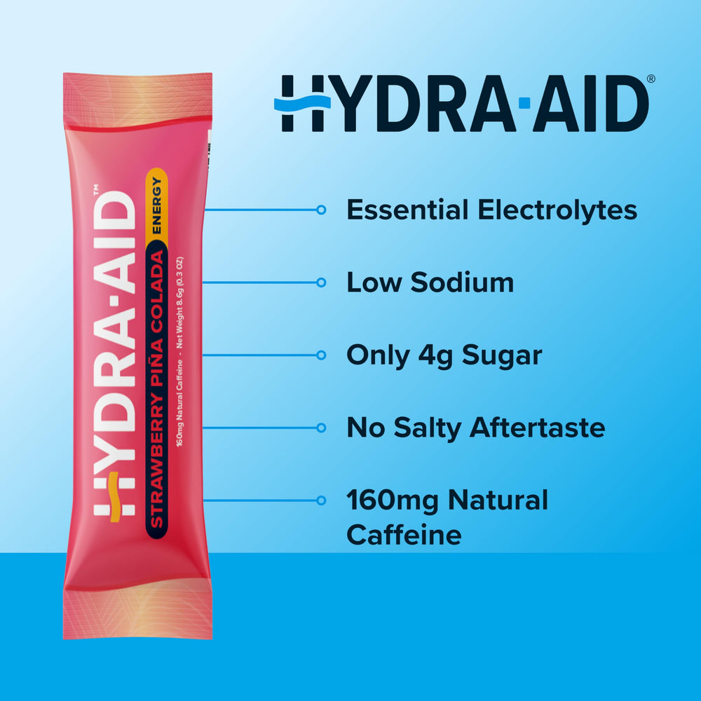HYDRA AID strawberry pina colada sticks flavoring water up to 32 oz