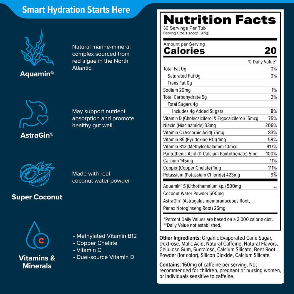 HYDRA AID vegan non-GMO gluten-free hydration formula for mindful living