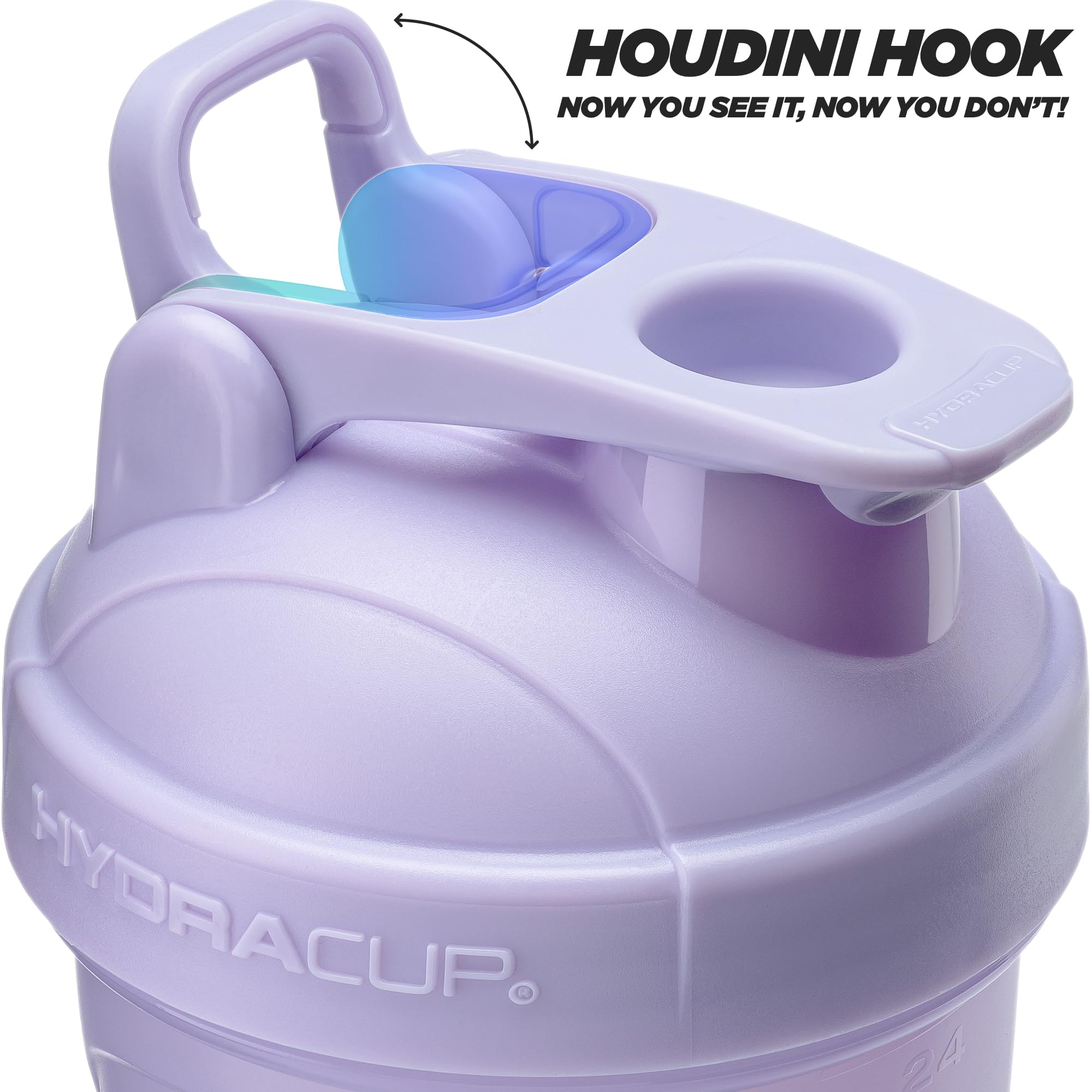 Hydra Cup ProFlow measurement marks up to 28 oz for accuracy.