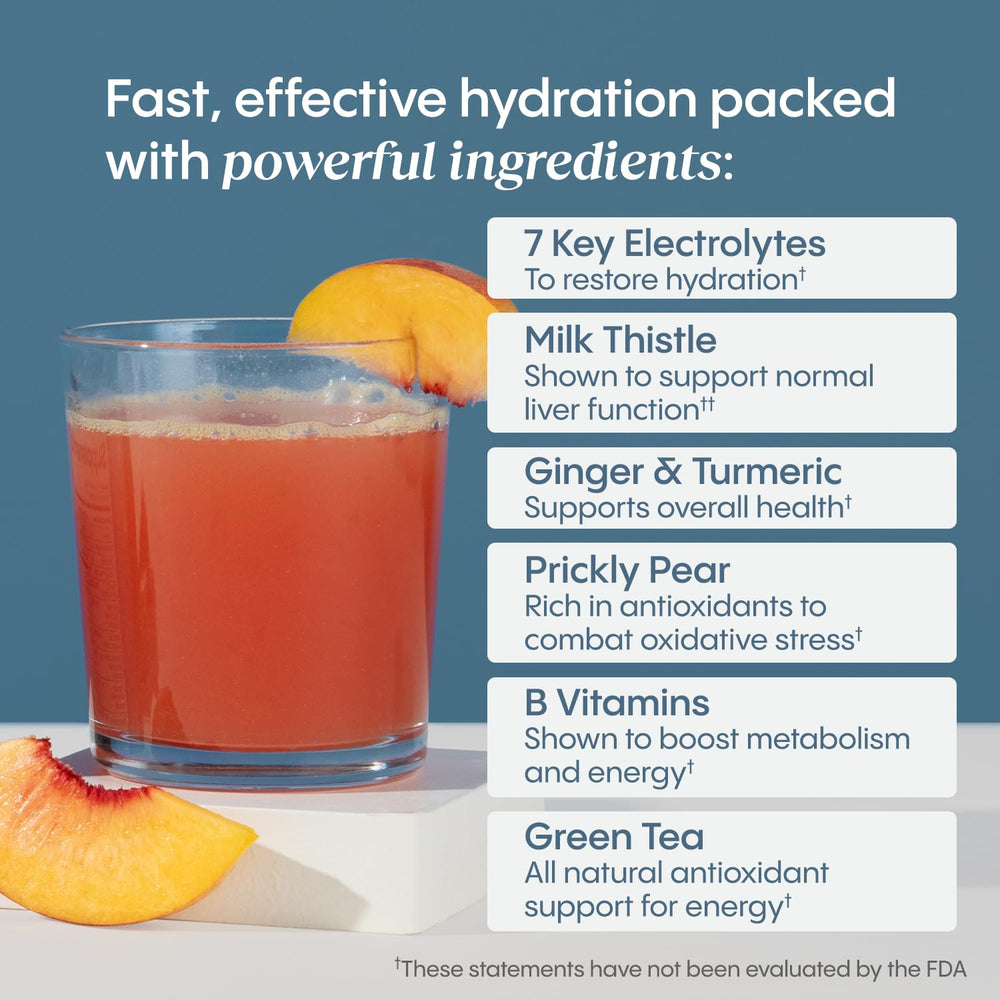Hydralyte Liver Support prickly pear ingredient shot highlights antioxidant blend.