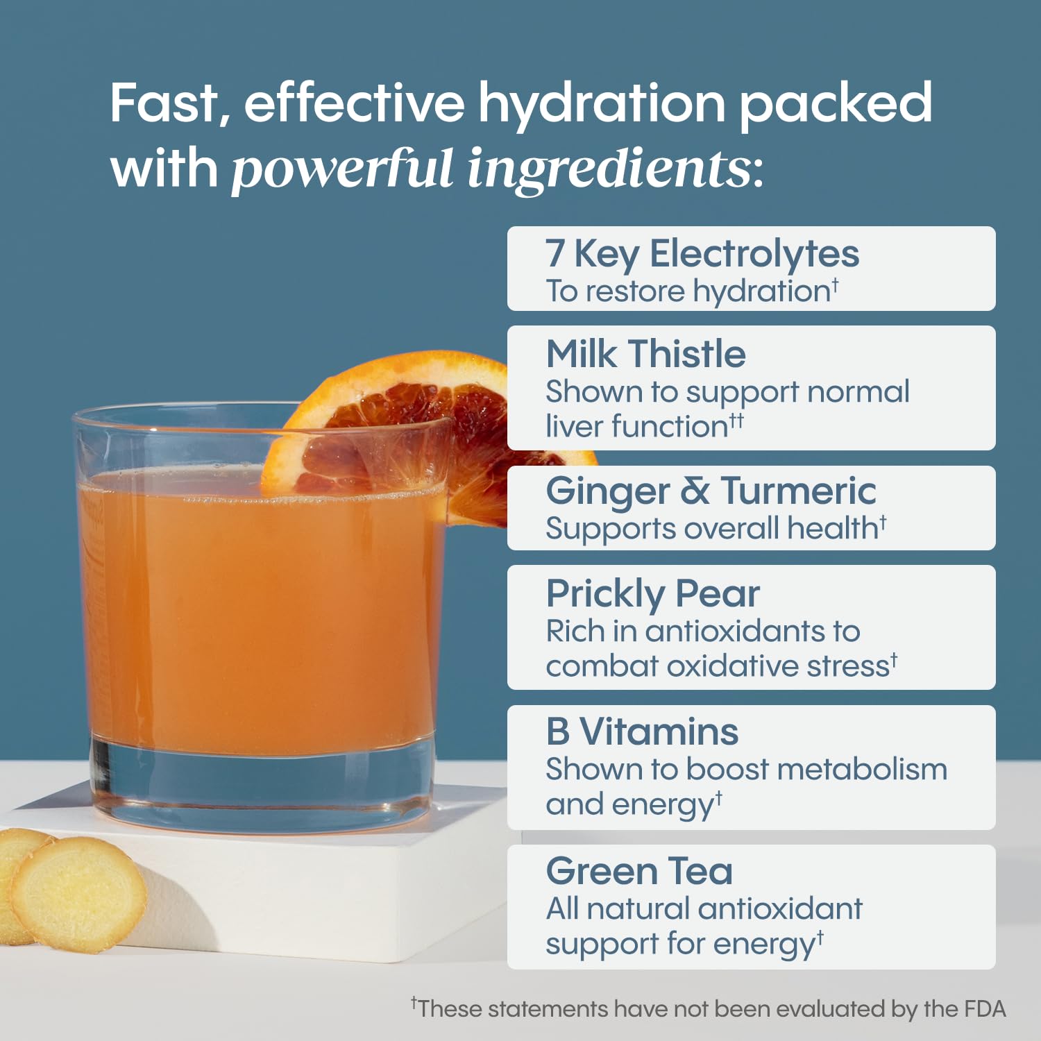 Hydralyte Liver Support turmeric-ginger boost showing natural energizing mix.