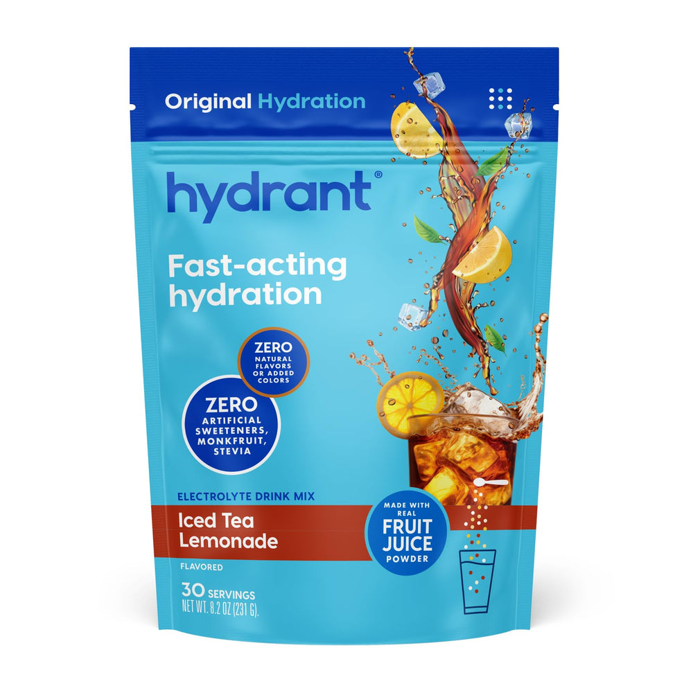 Hydrant bulk electrolyte powder package for quick daily rehydration