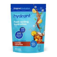 Hydrant bulk electrolyte powder package for quick daily rehydration