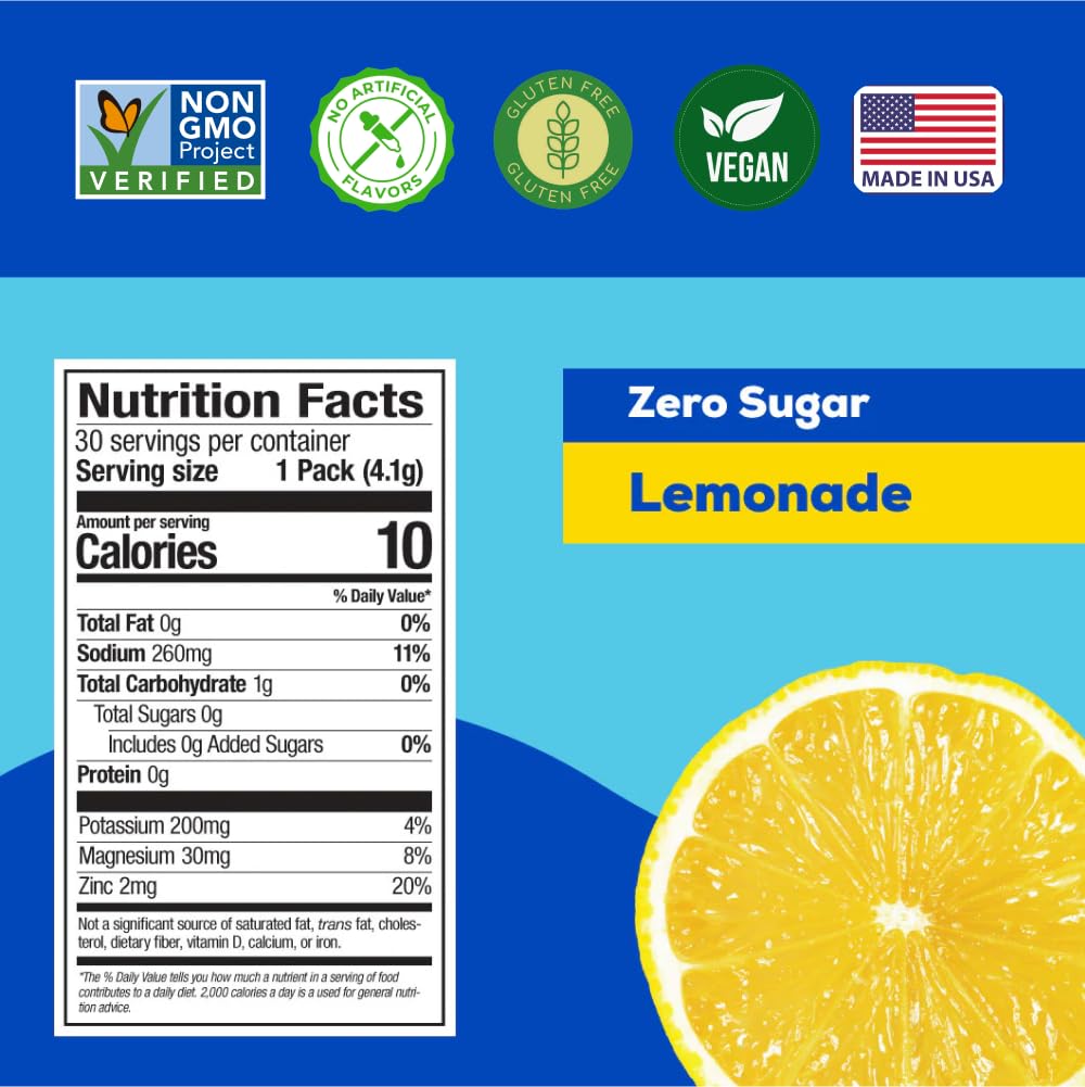 HYDRANT Hydrate stick packet close-up with zero sugar label.