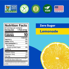 HYDRANT Hydrate stick packet close-up with zero sugar label.