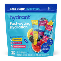 HYDRANT Hydrate zero sugar stick packet for fast, convenient on-the-go hydration.