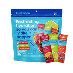 HYDRANT variety pack packaging shown for convenient daily hydration on the go
