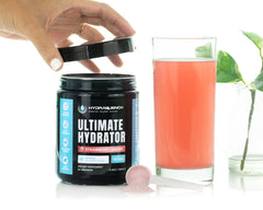 HydraQuench Tropical Vibes pour highlighting refreshing tropical flavor