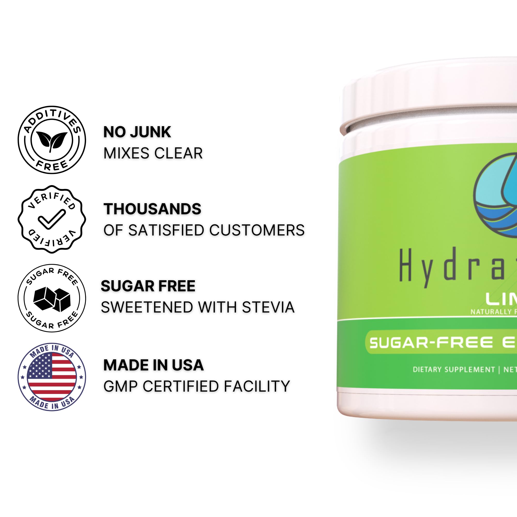 Hydrate Pro lime powder dissolving in a glass of water