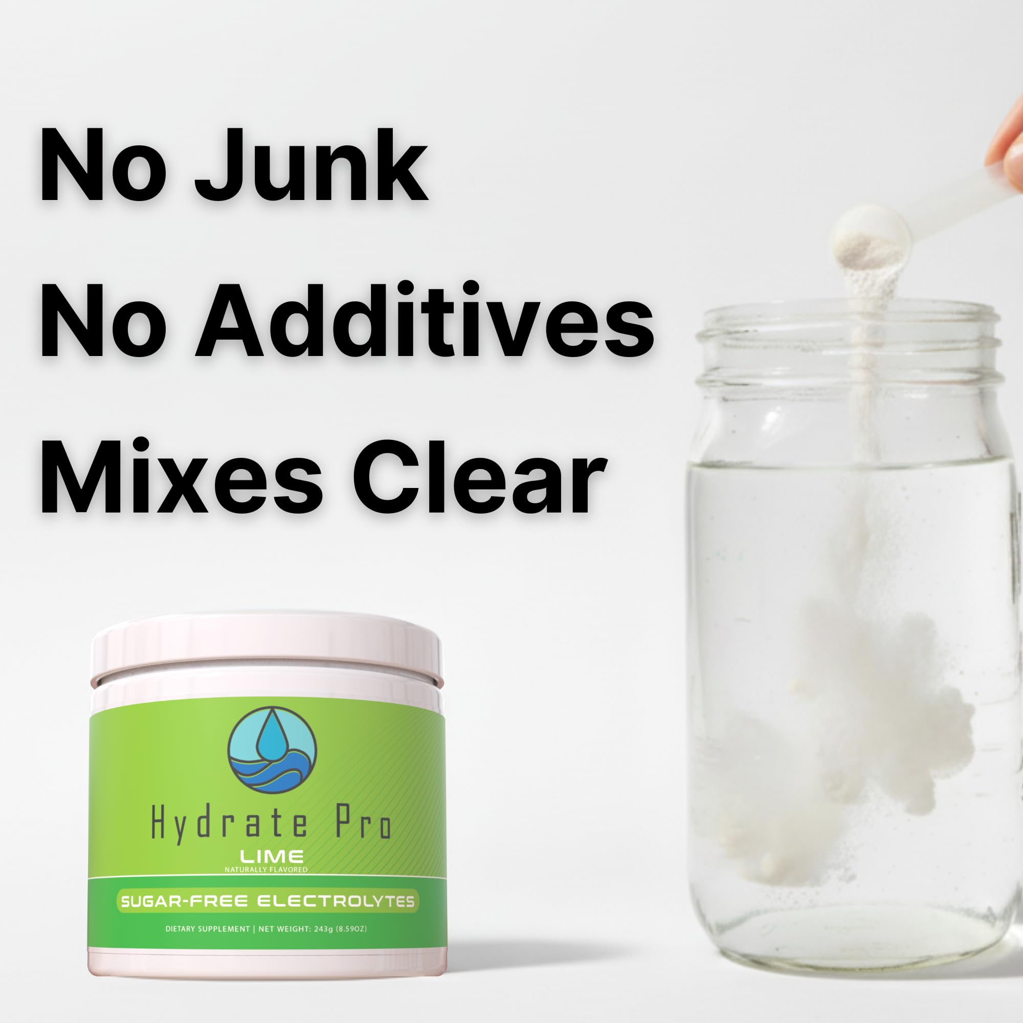 Hydrate Pro lime serving pack indicating 45 servings