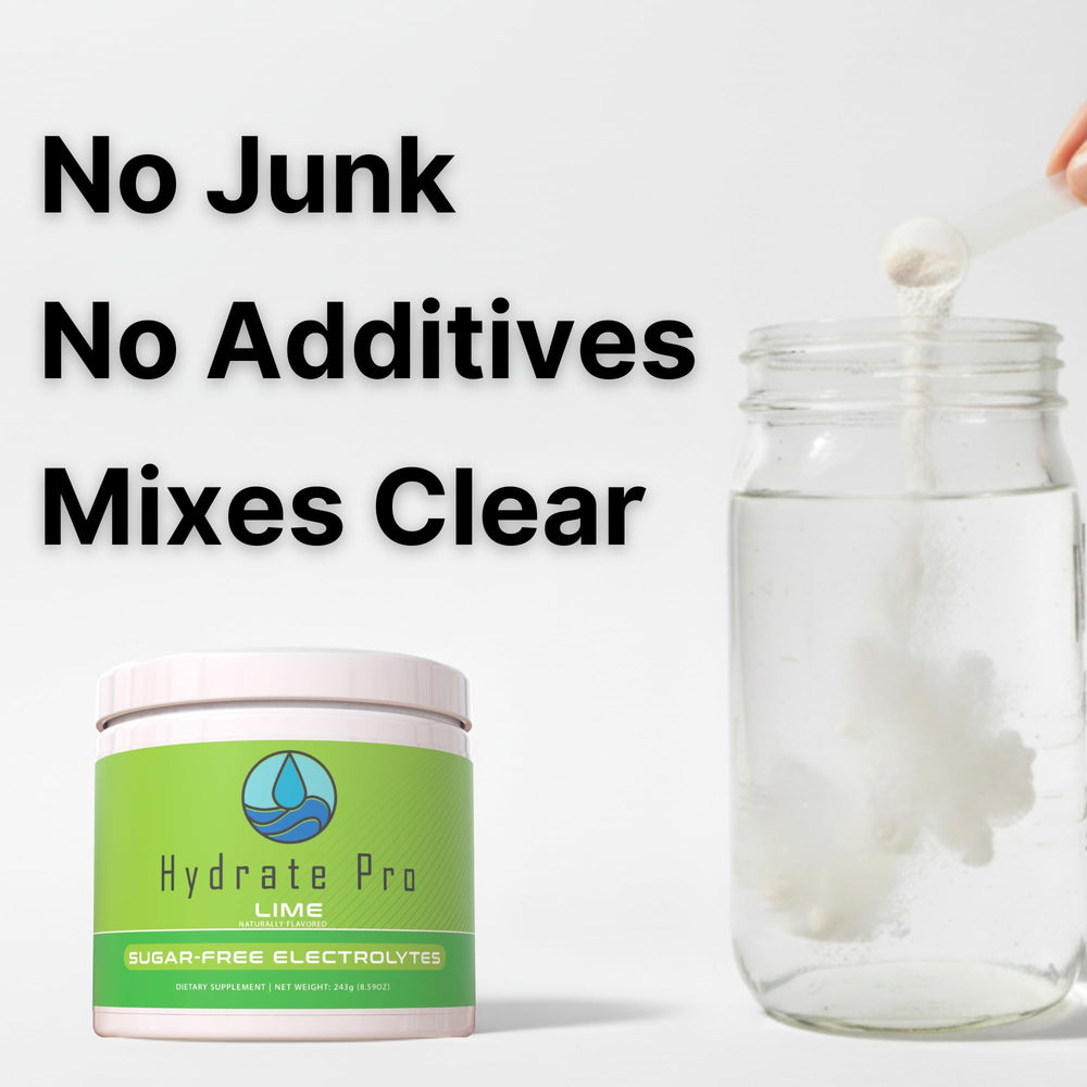 Hydrate Pro lime serving pack indicating 45 servings