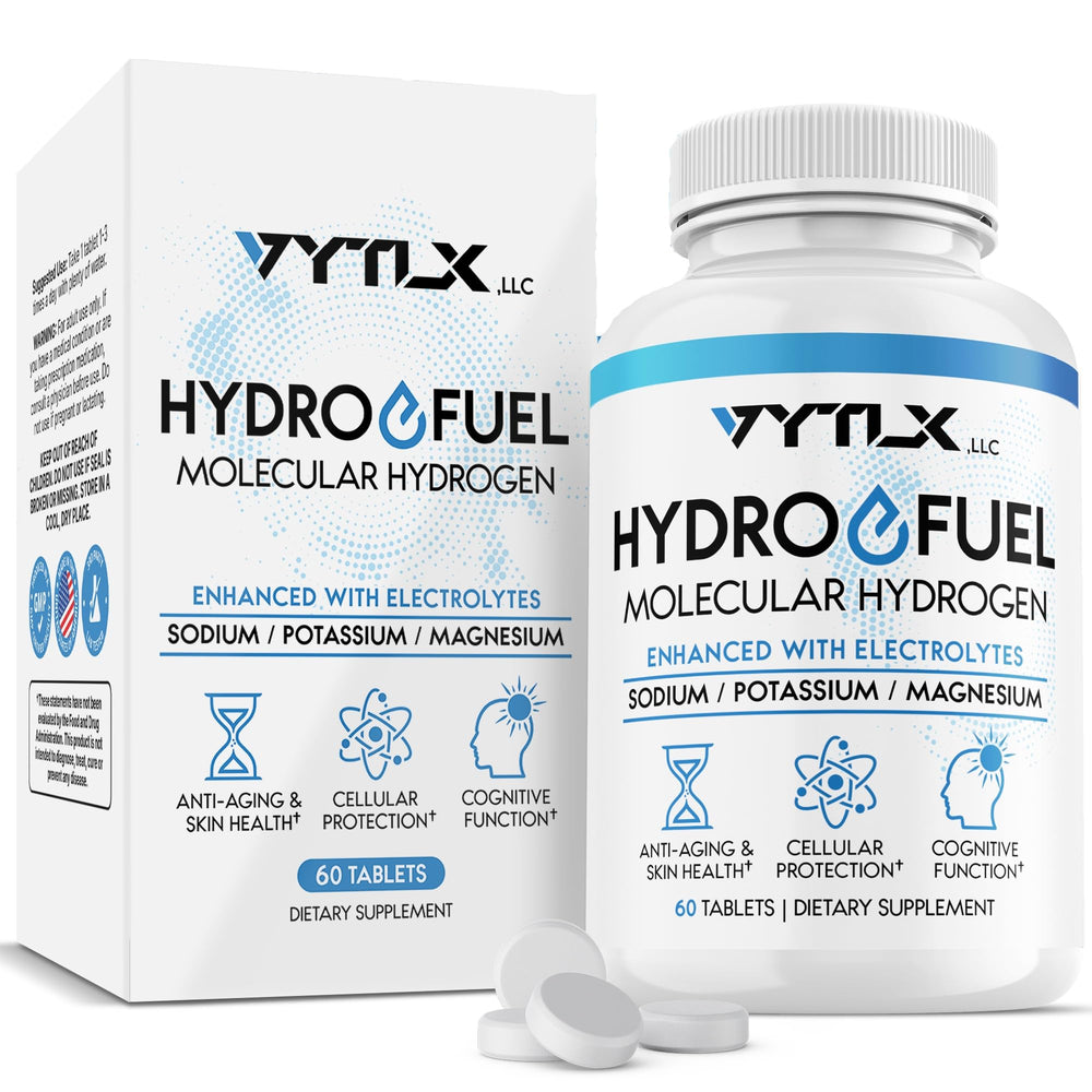 Hydro-Fuel hydrogen tablets dissolving in a glass to deliver quick hydration