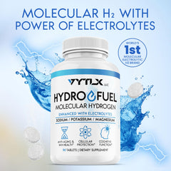 Close-up of Hydro-Fuel ingredients: magnesium, sodium, potassium for balanced hydration