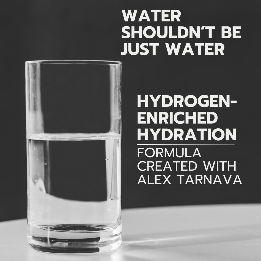 HYDRO HYDROGEN TABLETS tablet dissolving in glass, quick hydration.