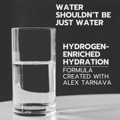HYDRO HYDROGEN TABLETS tablet dissolving in glass, quick hydration.