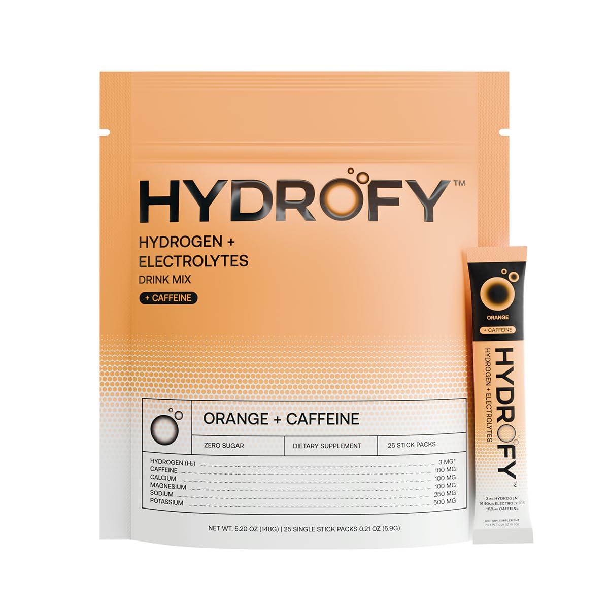 Hydrofy hydration packet front for on-the-go hydration