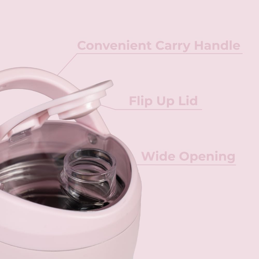 HydroJug leakproof flip-up lid prevents spills in bags and on the go